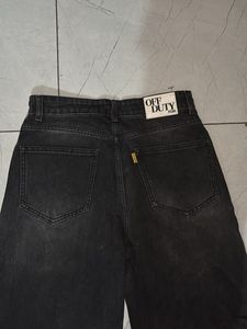 Black off duty Wide Leg Jeans