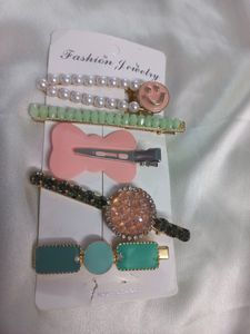 korean hair clips card