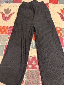 Crinkled Wide Leg Palazzo Pants