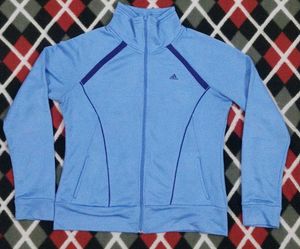 Adidas Blue Zip-Up Track Jacket