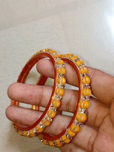set of colorful embellished y2k bangles