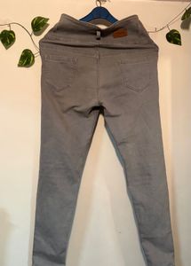 High Waisted Grey Skinny Jeans