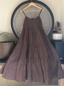 Brown Tiered Maxi Dress