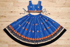 Blue Ethnic Lehanga Choli Set
