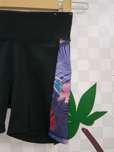 (400)Tropical Print Athletic Shorts