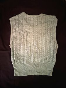 NUON Knit Cable Academia Sleeveless Top