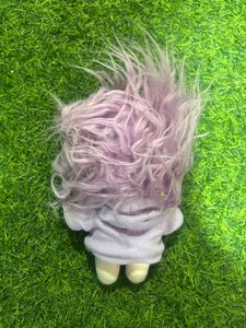 Kawaii Plush Doll with Purple Hair