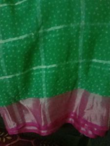 Beautiful Pink and Green Saree