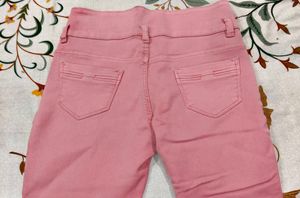 High Waisted Pink Jeans