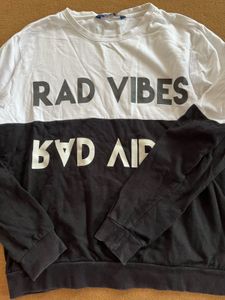 Rad Vibes Black & White Sweatshirt