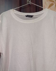 Women's White Textured Top