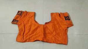 Elegant Orange &amp; Brown Saree