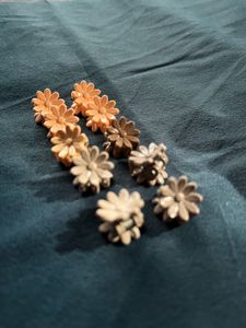 Cute Boho Flower Hair Claw Clips Set