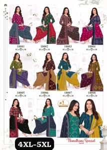 bandhani cotton ready to wear dress