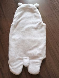 Baby Hooded Wrap - White