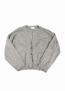Grey Knit Button Cardigan