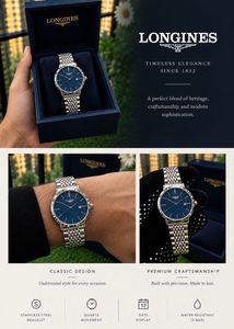 Longines Watch - Elegant Blue Dial