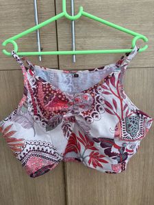 Boho Print Three pices cordset Crop Top shurg &