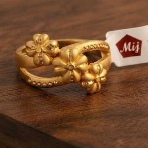 Elegant Gold Flower combo of 3 earrings ring