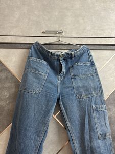 Vintage Wash Cargo Jeans