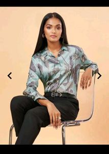 Marigold Lane's Tropical Print Button-Up Shirt