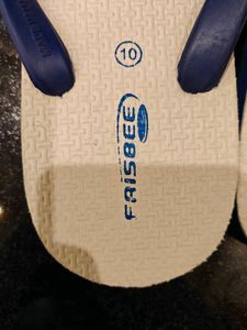 FRISBEE blue flip flops