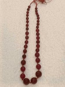 Red Agate Beaded Necklace
