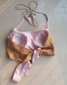 Original Suta Bombay Golden Halter Neck blouse