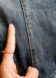 Sassfaras Comfy Dark Wash Elastic Waist Jeans