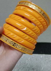 Yellow &amp; Gold Bangle Set