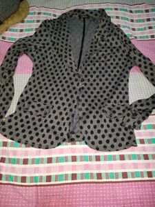 Polka Dot Blazer &amp; Pants Set