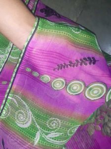 Vibrant Floral Print Saree