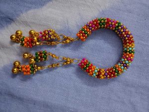 Vibrant Beaded Bangle Bracelet