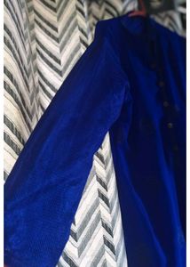 Vibrant Blue Ethnic Embroidery Kurti