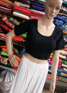 Chikan Black Prince Cut Blouse