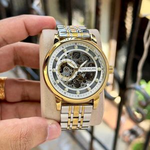 Patek Philippe Two-Tone Skeleton Watch FOR MENS