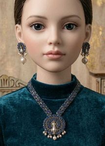 Peacock Design Necklace and Earring Set