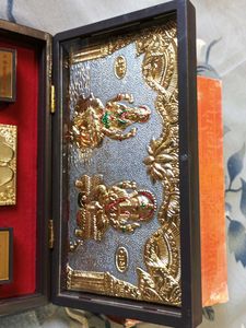 Antique Golden Lakshmi &amp; Shri Yantra Box Set