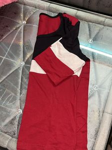 Color Block Top - Red, Black, &amp; White