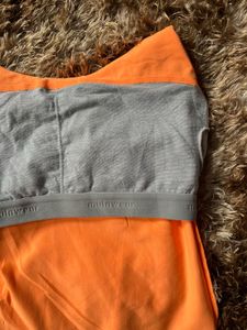 Orange Criss-Cross Strap Tank Top