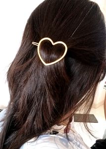 Beautiful Korean Gold Heart Shape Hair Clip/Pin. L