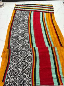 Vibrant Striped Saree