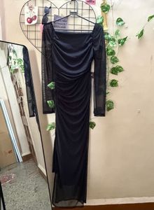 Elegant Black Long Sleeve Dress