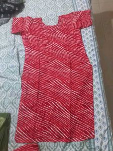 Red Bandhani Print salwar suit