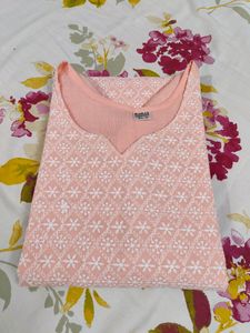 New Chickenkari Peach Kurti