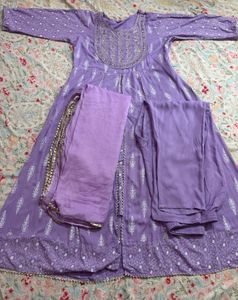 Elegant Lavender Kurta Set
