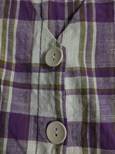 Plaid Button-Up Crop Top size : s-m