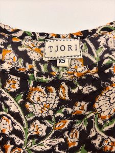 Black Floral Print spaghetti strap kurta