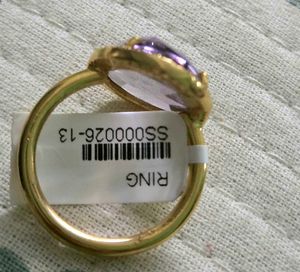 Oval Crystal Halo Ring SS925 Amethyst