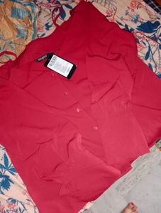 Chic Cold Shoulder Button-Up Blouse